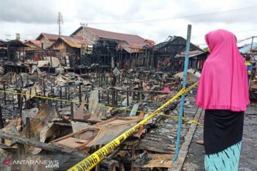 Ratusan Rumah Berbahan Kayu Terbakar di Palangka Raya