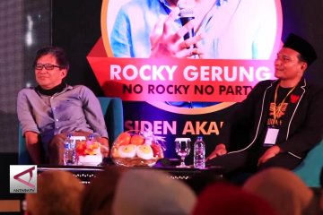 Tak berizin, talk show Rocky Gerung tetap berlangsung