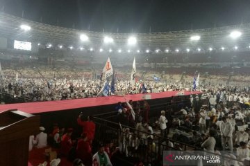 Prabowo apresiasi pendukungnya antusias hadiri kampanye akbar