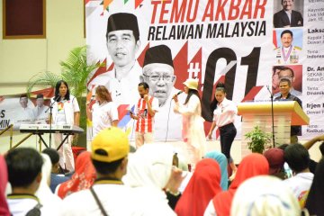 1.200 relawan Jokowi - Ma'ruf hadir di Kuala Lumpur