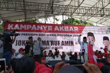 Ma'ruf Amin hadiri kampanye terbuka di Bandung Barat