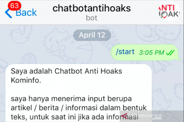 Mau verifikasi berita? Tanya ke Chatbot Anti Hoaks