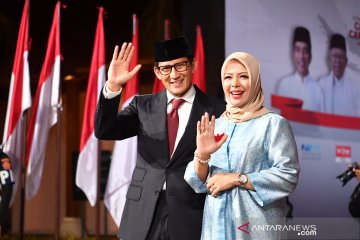 Sandiaga Uno tiba di lokasi debat