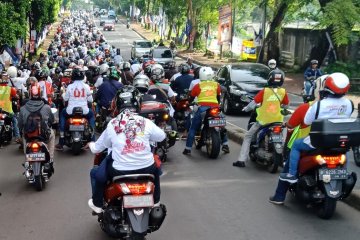 1.000 bikers konvoi bersama sukseskan pemilu damai 2019