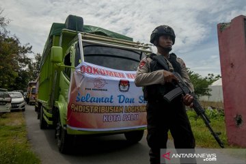 Polisi kawal distribusi logistik pemilu di  Palu