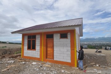 Contoh bangunan hunian tetap bagi korban bencana alam di Palu