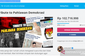 Masyarakat galang dana untuk petugas KPPS meninggal lewat kitabisa.com