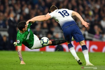 Gol tunggal Eriksen di ujung laga, bawa Spurs kalahkan Brighton