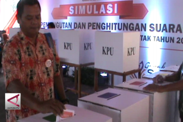 KPU Sintang simulasi pencoblosan dan penghitungan suara