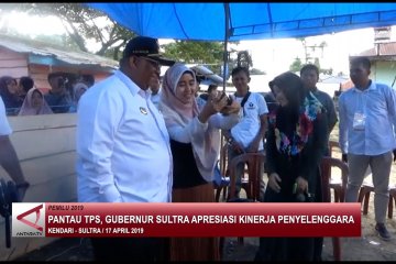 Pantau TPS, Gubernur Sultra apresiasi kinerja penyelenggara