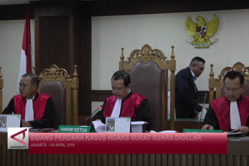 Sidang perdana kasus hoaks surat suara digelar