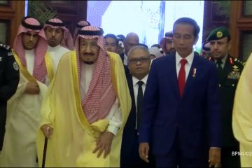 Presiden Jokowi bertemu Raja Salman di Riyadh