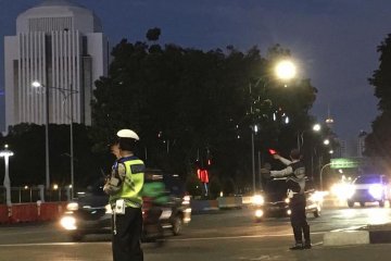 Blokade jalan seputar Istana Merdeka dibuka