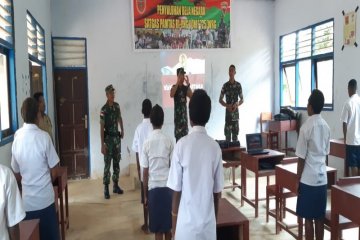 Sosialisasi bela negara diberikan kepada pelajar di perbatasan RI-PNG