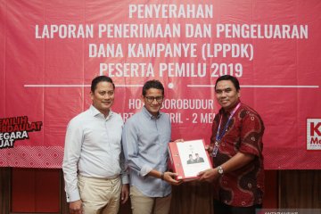 Penyerahan laporan dana kampanye Pilpres 2019