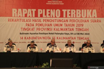 KPU Kalteng mulai pleno rekapitulasi suara pemilu 2019