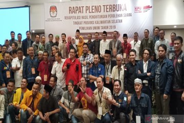 Hasil rekapitulasi KPU Kalsel dibawa ke Jakarta hari ini
