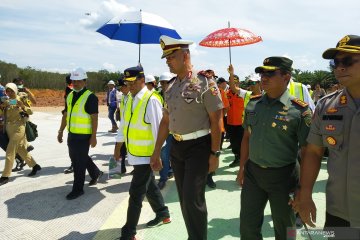 Kakorlantas Polri-dua menteri tinjau Tol Terbanggi-Pematang Panggang