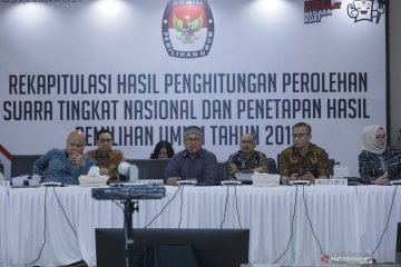 Rapat pleno rekapitulasi nasional KPU