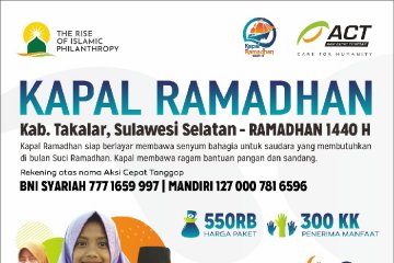 Kapal Ramadhan ACT berlayar ke kabupaten Takalar