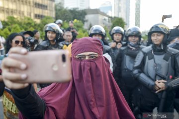 Aksi damai di Jalan MH Thamrin