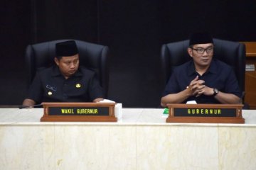 Ridwan Kamil-Uu Ruzhanul Shalat Ied di Lapangan Gasibu Bandung