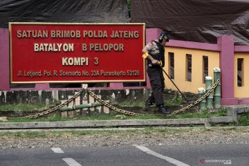 Olah TKP penembakan Mako Brimob Purwokerto