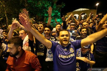 Liga Europa - Suporter Chelsea Berdatangan Jelang Partai Final vs Arsenal