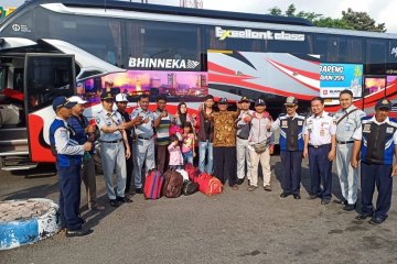 Jasa Raharja Kediri terima kedatangan pemudik gratis