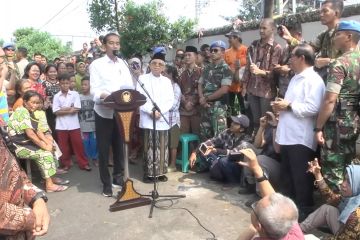 Deklarasi kemenangan Jokowi-Ma’ruf di Kampung Deret