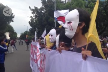 Aksi jurnalis di hari buruh