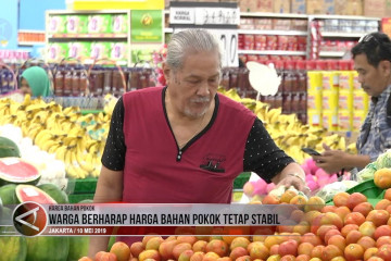 Warga berharap harga bahan pokok tetap stabil