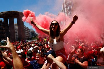 Jelang Final Liga Champions, Pendukung Liverpool berkumpul di Madrid