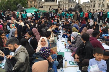 Buka puasa digelar di Trafalgar Square London