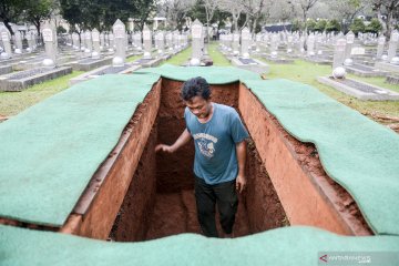 Persiapan pemakaman Ibu Ani Yudhoyono