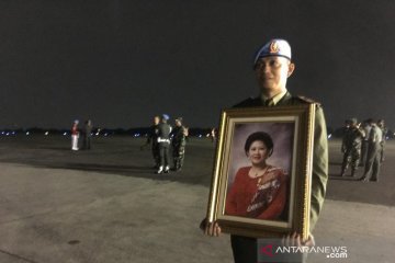 Gladi resik penyambutan jenazah Ibu Ani berlangsung di Lanud TNI AU
