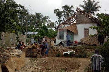 Pohon tumbang menimpa dua rumah di Blitar