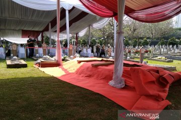 Prajurit TNI mulai bersiap jelang pemakaman Ani Yudhoyono