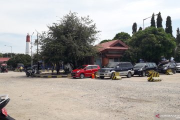 Arus mudik di pelabuhan Tanjungkalian Muntok terpantau sepi