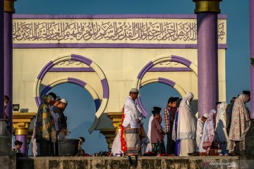 Shalat id di Masjid Agung Jawa Tengah