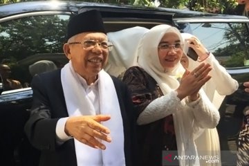 Ma'ruf Amin ucapkan selamat Idul Fitri untuk Prabowo-Sandi