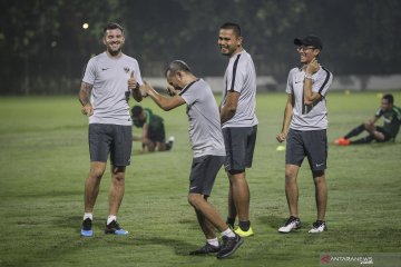 Latihan perdana Timnas Indonesia usai Lebaran