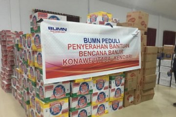 Kementerian BUMN salurkan bantuan Rp385 juta ke Konawe Utara