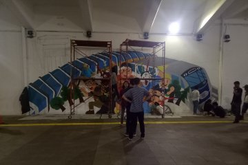 Pengecatan mural di terowongan Jalan Kendal, disambut positif