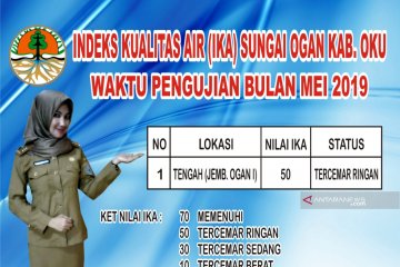 Sungai Ogan tercemar limbah masih kategori ringan