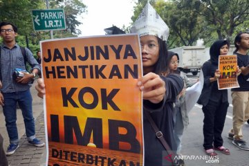 Mahasiswa tuntut Anies cabut putusan penerbitan IMB pulau reklamasi