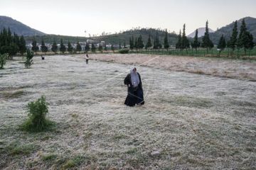Dieng membeku, suhu minus 7 derajat. Begini penampakannya