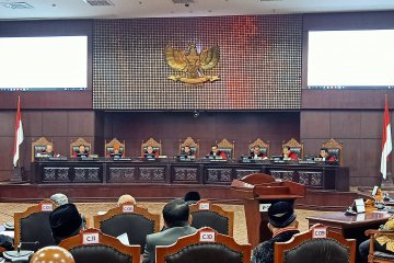 Suasana ruang sidang MK 'cair' usai pembacaan putusan majelis hakim