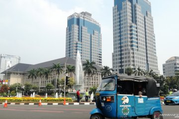 Lalu lintas Silang Monas Medan Merdeka Barat lancar