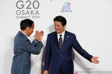 Presiden Jokowi disambut PM Jepang Shinzo Abe